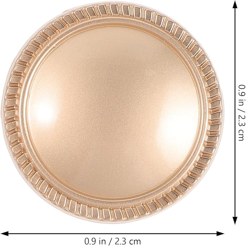 Vintage Gold Sewing Buttons 22 5mm Round Metal For Clothing DIY Craft - Image 2